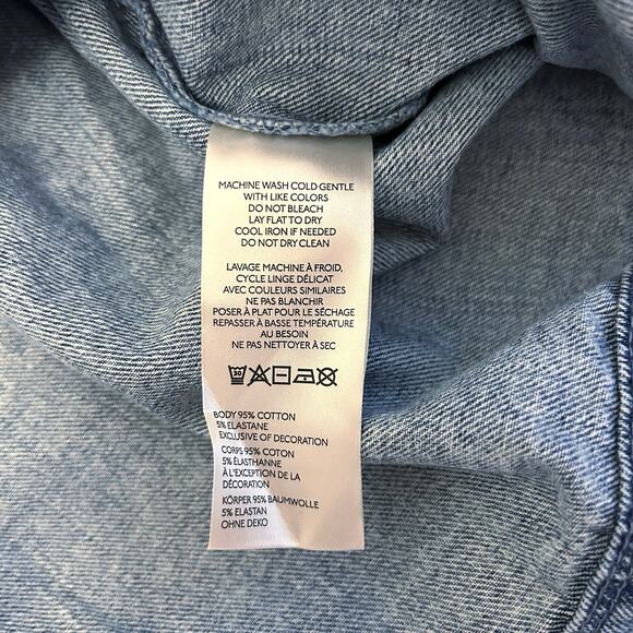 NWT Free People Harlow Mini Dress in Ocean Blue Size M - Picture 10 of 10